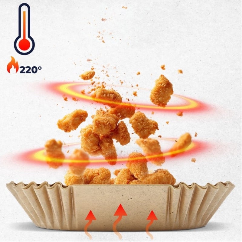 Wkłady papierowe 16x16 cm 300 szt do frytkownicy beztłuszczowej air fryer