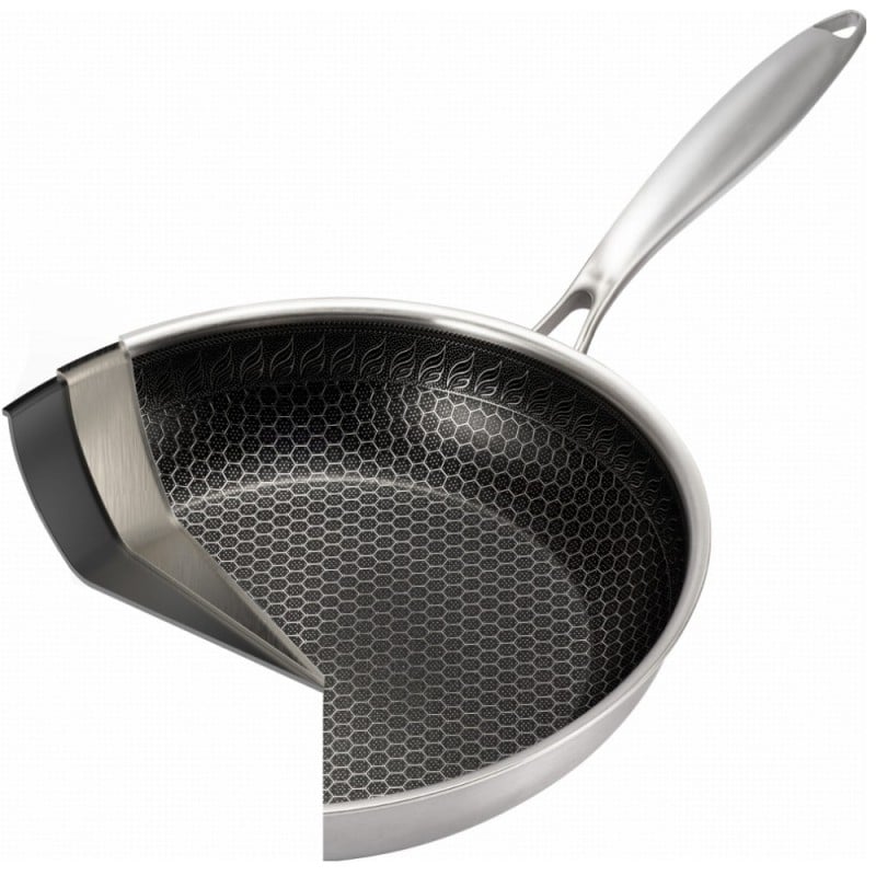 Patelnie stalowe 24 i 28 cm powłoka plaster miodu MG Home Maestro zestaw 2 patelnie