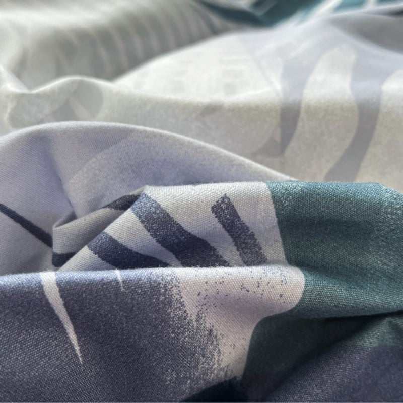 Pościel 160x200 bawełna satynowa dwustronna GierekHoff gruba 3 części GH 3110 paprocie