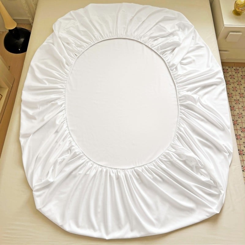 Prześcieradło 160x200 z gumką z mikrofibry GierekHoff grube białe