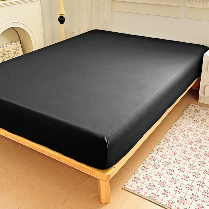 Prześcieradło 160x200 z gumką z mikrofibry GierekHoff grube czarne