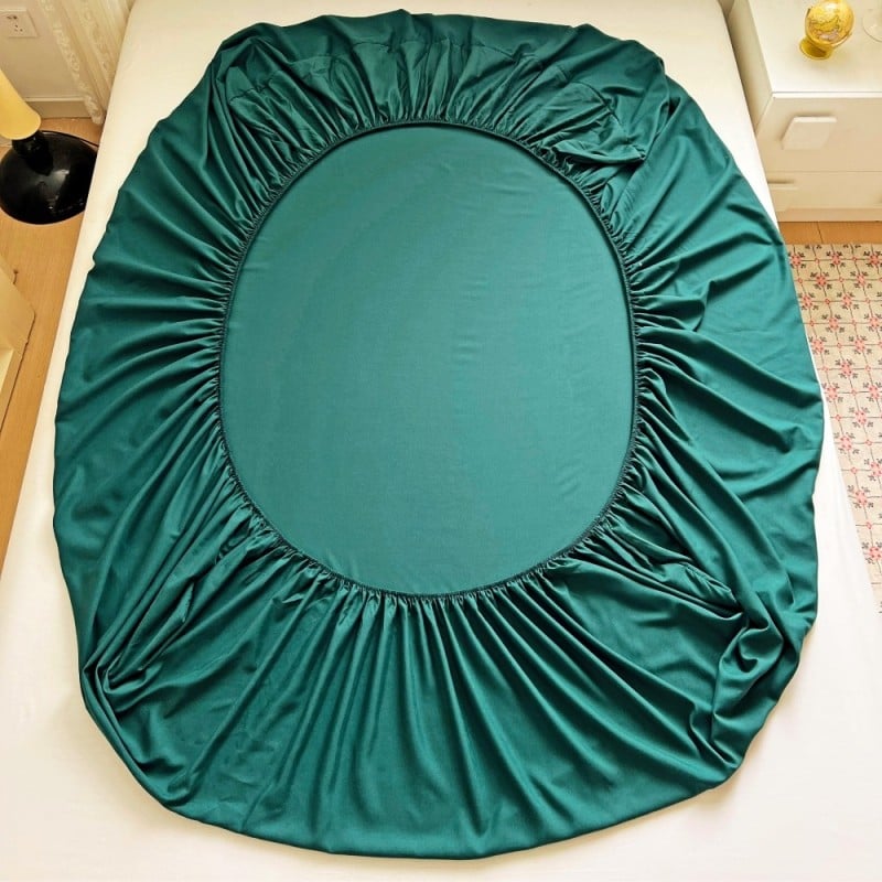 Prześcieradło 90x200 z gumką z mikrofibry GierekHoff grube butelkowa zieleń