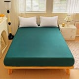 Prześcieradło 180x200 z gumką z mikrofibry GierekHoff grube butelkowa zieleń