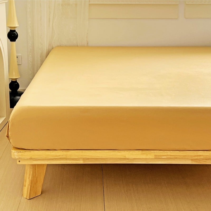 Prześcieradło 160x200 z gumką z mikrofibry GierekHoff grube beżowe