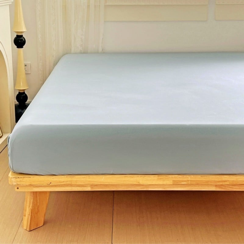 Prześcieradło 140x200 z mikrofibry GierekHoff grube z gumką szare