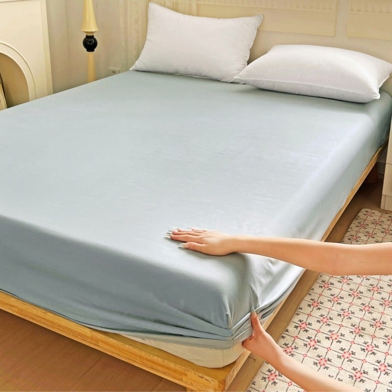 Prześcieradło 200x220 z mikrofibry GierekHoff grube z gumką szare