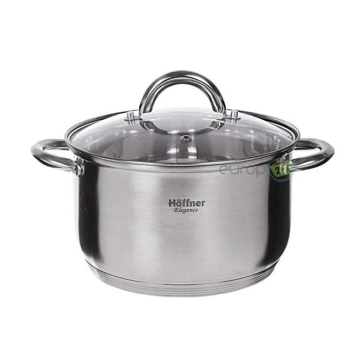 Garnki stalowe Hoffner HF 4360 indukcyjne Zestaw sześciu garnków