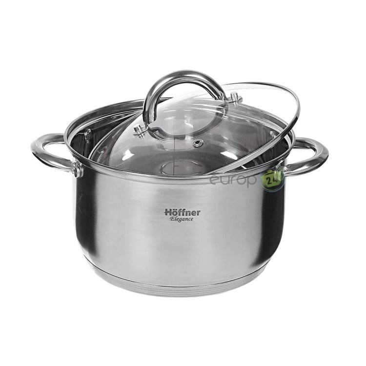 Garnki stalowe Hoffner HF 4360 indukcyjne Zestaw sześciu garnków