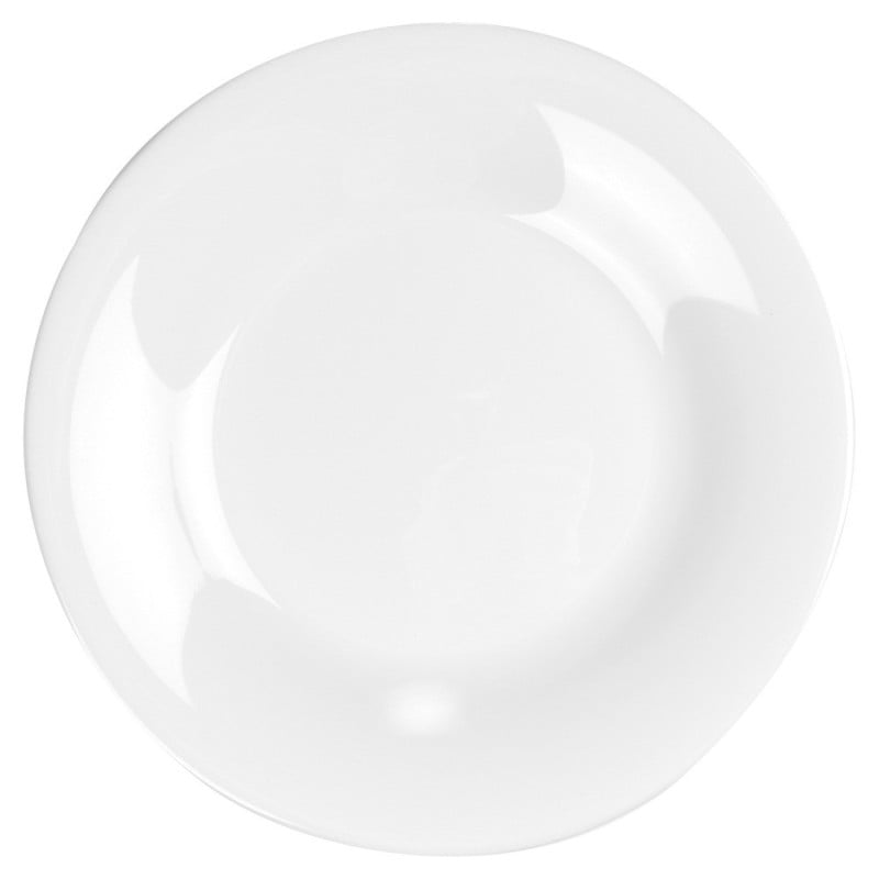 Serwis obiadowy 24 elementy Vilde White szklane talerze zestaw talerzy dla 6 osób białe