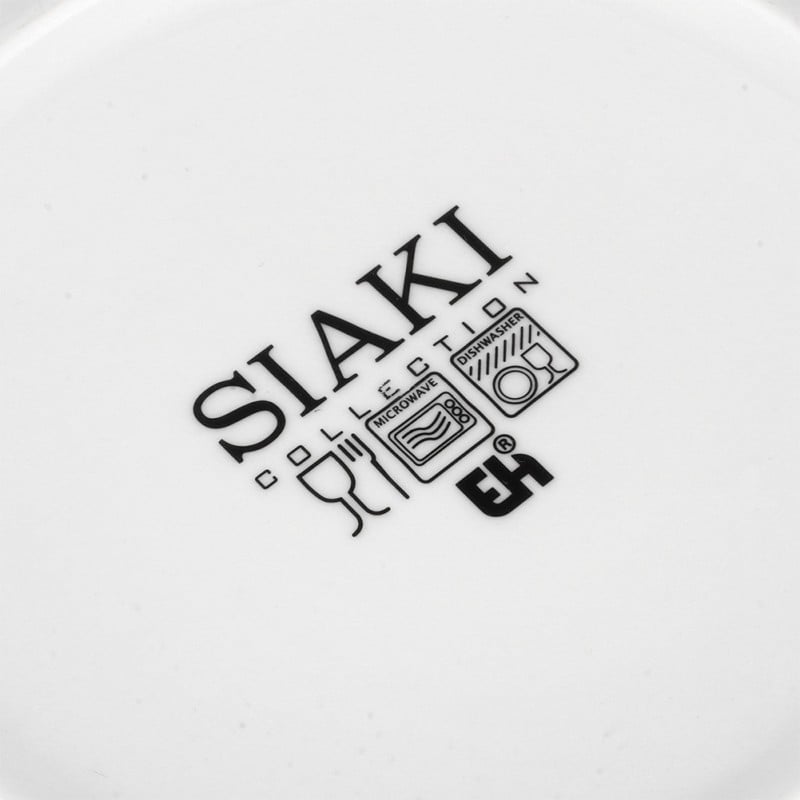 Serwis obiadowy 16 elementów Lisbon porcelana zestaw talerzy kubków dla 4 osób talerze czarno-białe