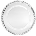 Patera 28 cm talerz szklany duży Altom Love serduszka na ciasto deser