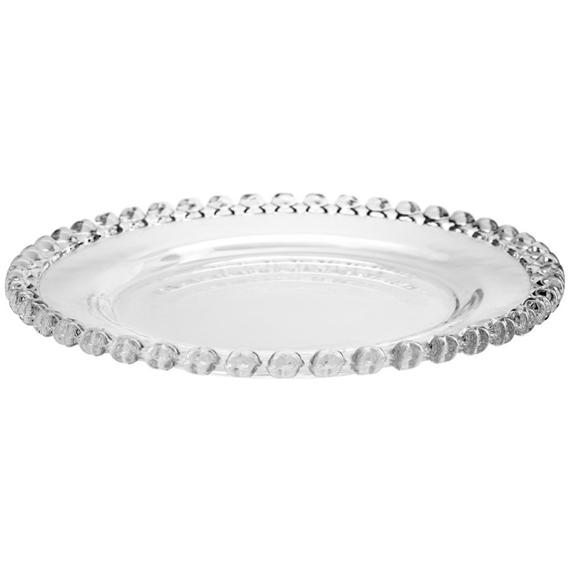 Patera 28 cm talerz szklany duży Altom Love serduszka na ciasto deser