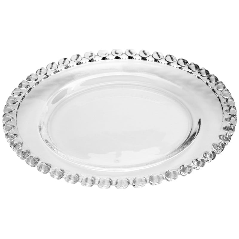 Patera 28 cm talerz szklany duży Altom Love serduszka na ciasto deser