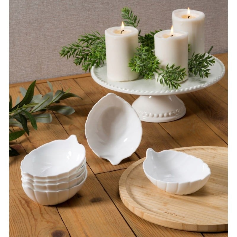 Serwis obiadowy 18 elementów Nocturn White szklane talerze zestaw talerzy dla 6 osób białe