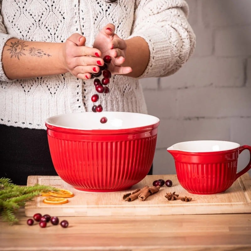 Salaterka miska 2.5L ceramiczna czerwona 22 cm Altom Design Red Chilli