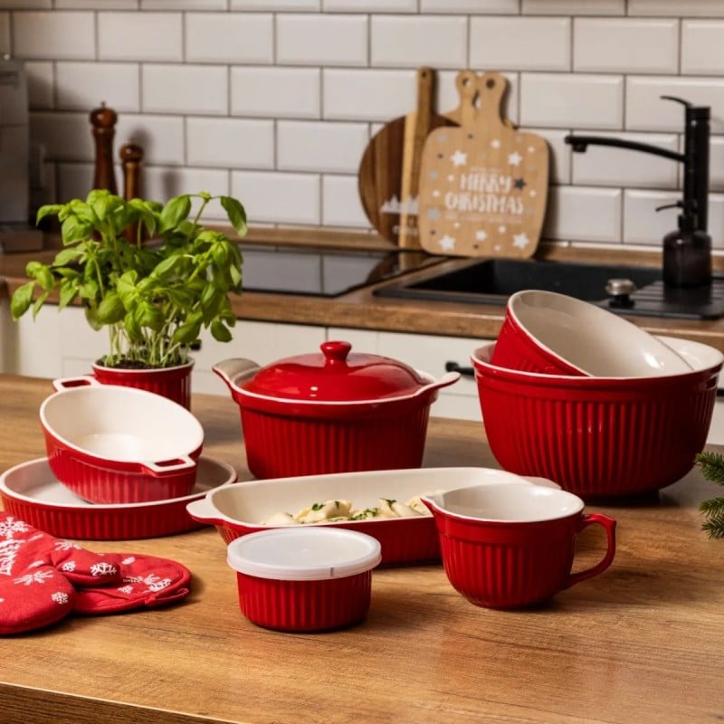Naczynie do zapiekania ceramiczne 27 cm czerwone Altom Design Red Chilli