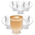 Szklanki ryflowane na nóżce do kawy latte 500 ml zestaw 6 szt Altom Design Selena