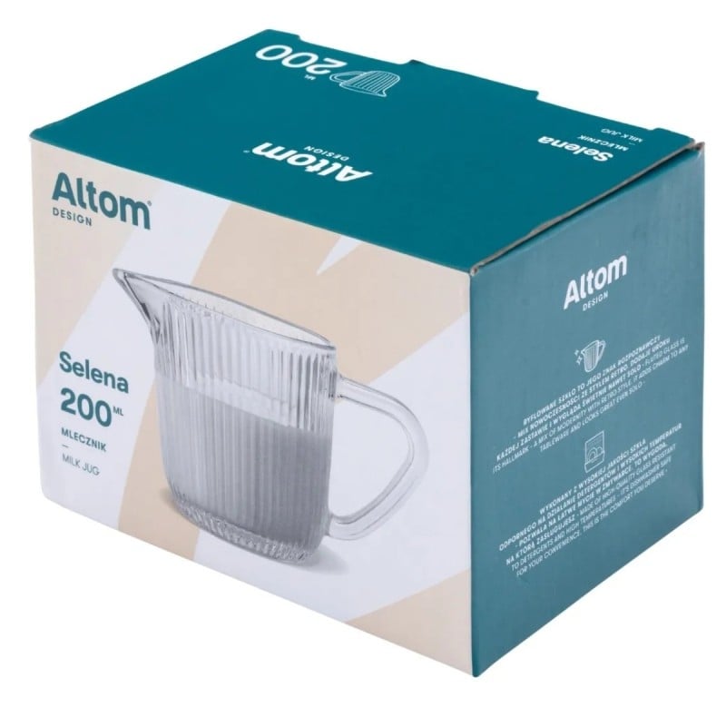 Mlecznik szklany 200 ml dzbanuszek mały na mleko śmietankę Altom Design Selena