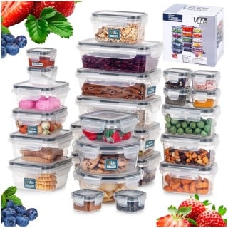 Pojemniki z pokrywką 350/550/700/840 ml lunchbox zestaw 24szt żaroodporne hermetyczne