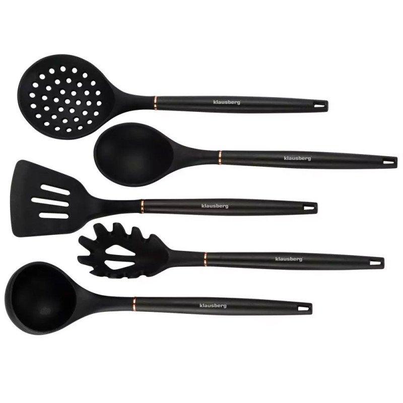 Zestaw noży i przyborów kuchennych w stojaku z deską do krojenia Klausberg KB 7835