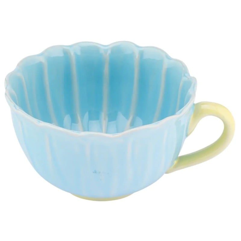 Filiżanka ceramiczna 350 ml Altom Kwiat jumbo do kawy herbaty błękitna