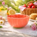 Salaterka ceramiczna 550 ml Altom Kwiat do zupy deserów koralowa