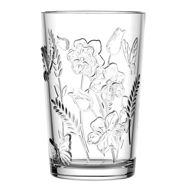 Szklanki 360 ml Altom Rosalie do soków napojów komplet 6 sztuk kwiatowy wzór