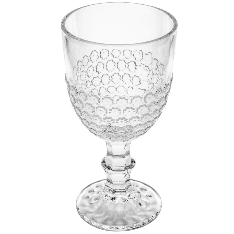 Szklanki kryształowe na stopce do napojów wody soku 340 ml zestaw 6 szt Altom Design Bloom