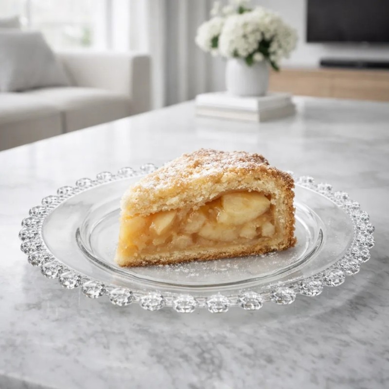 Talerz deserowy szklany 19,5 cm spodek na ciasto Altom Design Bloom