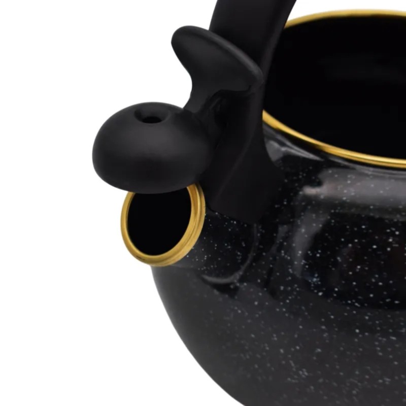 Czajnik tradycyjny z gwizdkiem emaliowany 2.2 L czarny sky Meyerhoff