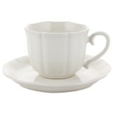 Filiżanka ze spodkiem do kawy i herbaty 250 ml szklana Florina ETERA