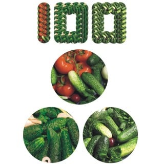 Zakrętki do słoików na przetwory 8,2 cm ogórki zestaw 100 szt - 6-zaczepowe Altom Design