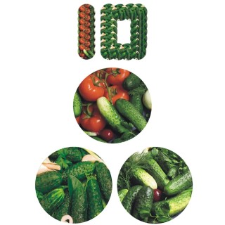 Zakrętki do słoików na przetwory 8,2 cm ogórki zestaw 10 szt - 6-zaczepowe Altom Design