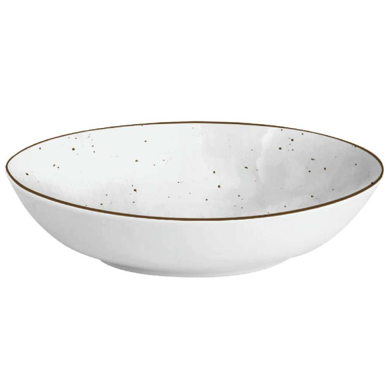 Serwis obiadowy porcelanowy MG Home Antico 18 elementów zestaw talerzy dla 6 osób szary nakrapiany