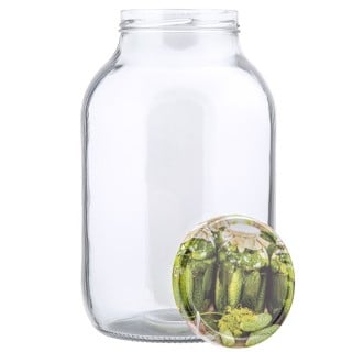 Słoik szklany typu Twist do kiszenia ogórków na przetwory 4 litry z ozdobną zakrętką Altom Design