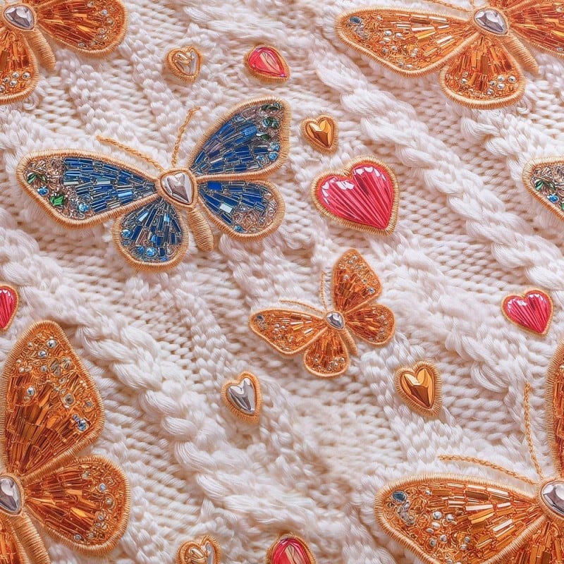 Pościel 160x200 bawełna satynowa wzór 5D dwustronna GierekHoff gruba 3 części GH 3125 Bursztynowe motyle