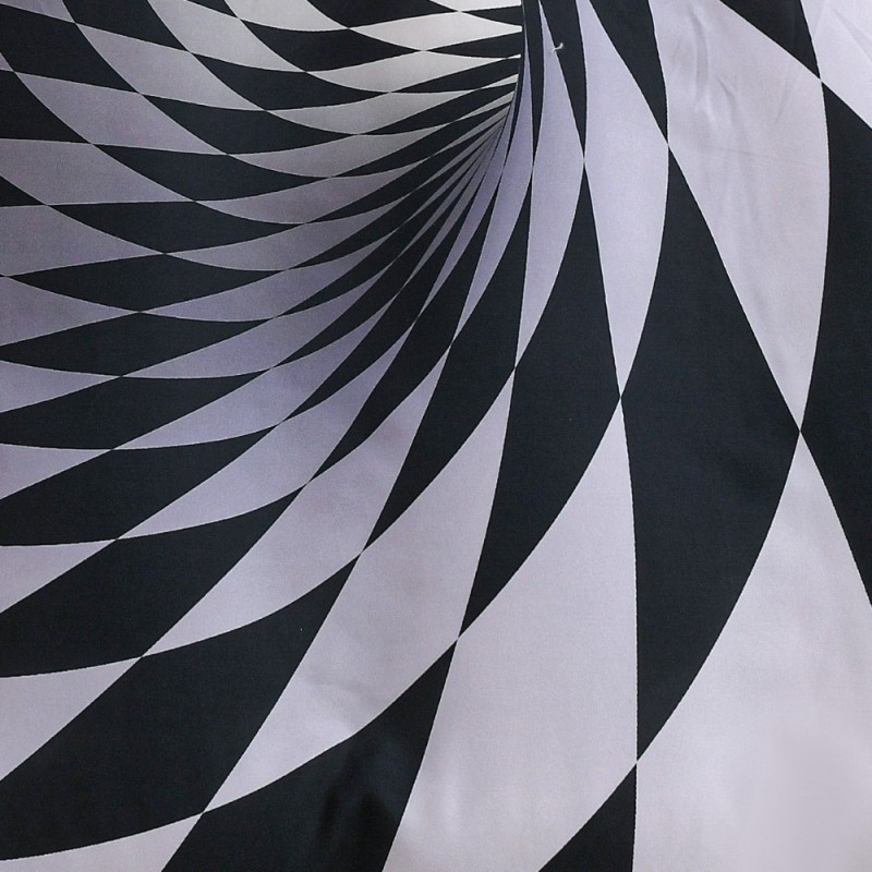 Pościel 140x200 bawełna satynowa wzór 5D dwustronna GierekHoff gruba 2 części GH 3128 Hipnotyczny Tunel