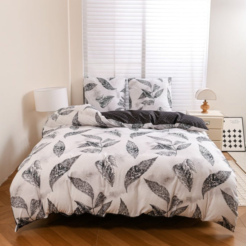 Pościel 140x200 bawełna satynowa dwustronna GierekHoff gruba 2 części GH 3135 Lekkość Pióra