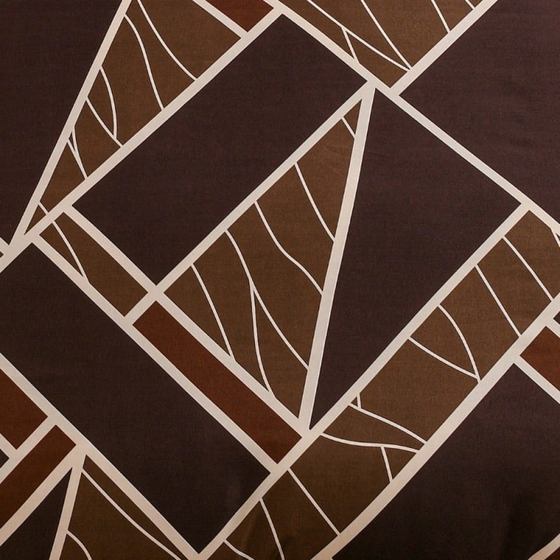 Pościel 200x220 bawełna satynowa dwustronna GierekHoff gruba 3 części GH 3138 Czekoladowa Mozaika