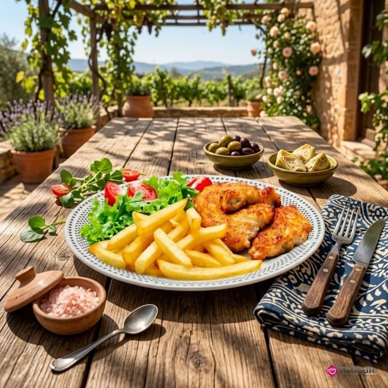 Serwis obiadowy porcelana 18 elementów Bella Fiore białe talerze dla 6 osób wzór kropki