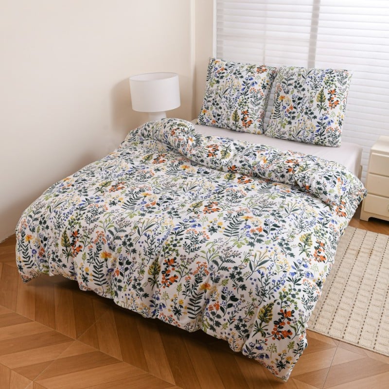 Pościel 160x200 bawełna satynowa dwustronna GierekHoff gruba 3 części GH 3141 Malarski Bukiet