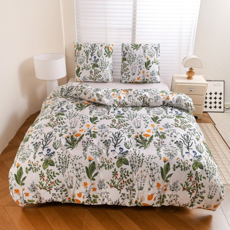 Pościel 160x200 bawełna satynowa dwustronna GierekHoff gruba 3 części GH 3143 Majowy Poranek