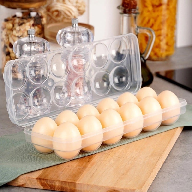 Pojemnik na jajka 12 sztuk pudełko wytłaczanka organizer do lodówki Fresh Box Bager