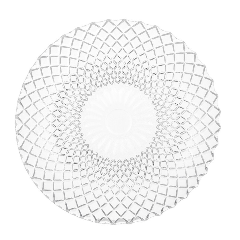 Talerzyki deserowe 15 cm i patery 25 cm szklane Altom Solaris zestaw 14 sztuk spodek na ciasto deser