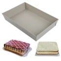 Blacha prostokątna forma beżowa do pieczenia 36,5x24x6 cm z stali węglowej i powłoki nieprzywierającej Kinghoff
