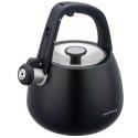 Czajnik z gwizdkiem tradycyjny stalowy 2.5L gaz indukcja czarny matowy Klausberg