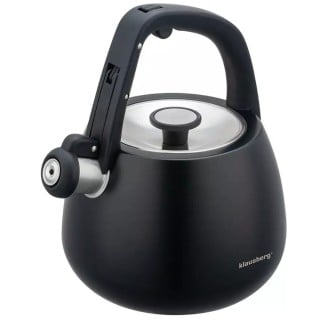 Czajnik z gwizdkiem tradycyjny stalowy 2.5L gaz indukcja czarny matowy Klausberg