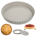 Forma do tarty z wyjmowanym dnem 25cm z powłoką non-stick beżowa KingHoff