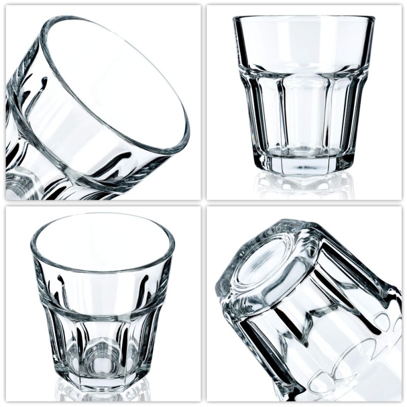 Szklanki klasyczne do napojów i drinków 250 ml zestaw 6 sztuk do soków