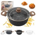 Garnek tradycyjny do smażenia frytek 24 cm z koszykiem stalowym i pokrywką  4L KingHoff